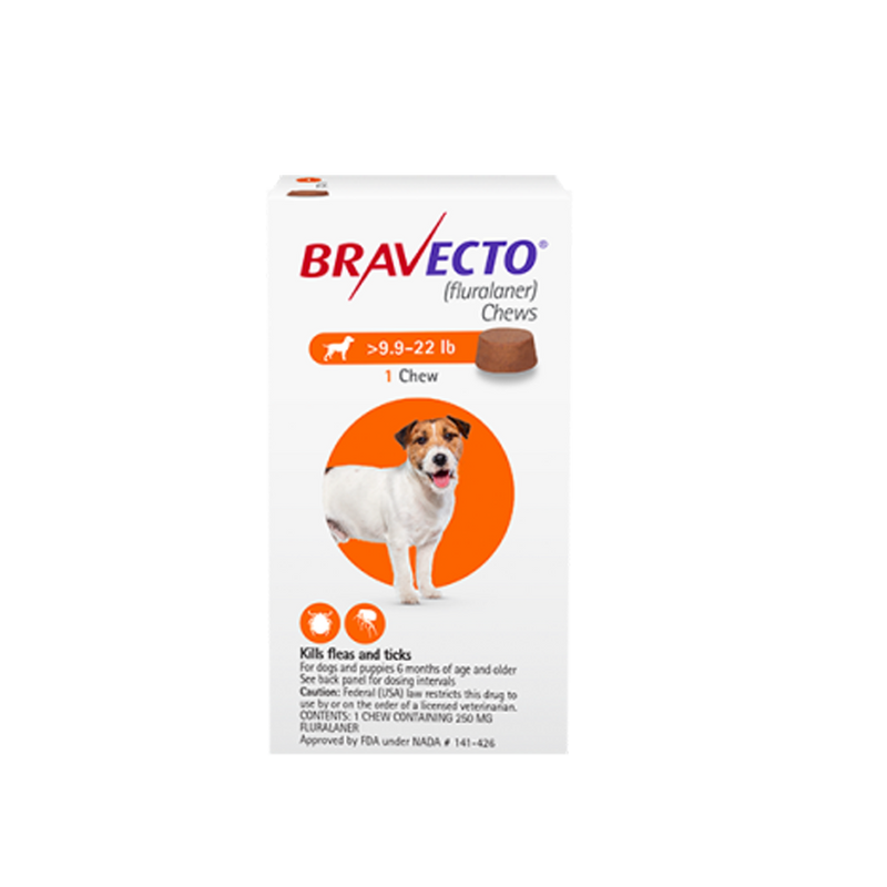 BRAVECTO Chewable Tablet for Small Dogs (4.5–10 kg) – 250 mg x 1 Tablet