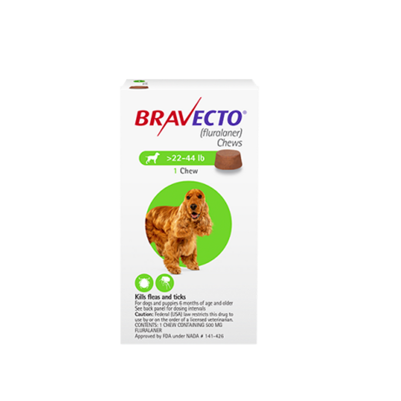 BRAVECTO Chewable Tablet for Medium Dogs (10–20 kg) – 500 mg x 1 Tablet