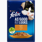 FELIX As Good As It Looks Wet Cat Food – Chicken in Jelly – 85g Pouch