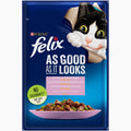 FELIX As Good As It Looks Wet Cat Food – Trout & Green Beans in Jelly – 85g Pouch