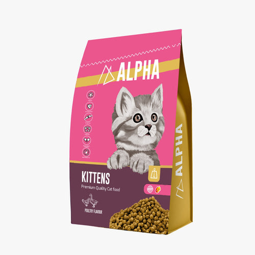 ALPHA Kittens Premium Dry Cat Food – Poultry Flavour – 1 kg