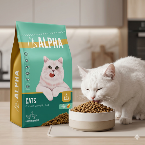 ALPHA Cats Premium Dry Cat Food – Poultry Flavour – 1 kg