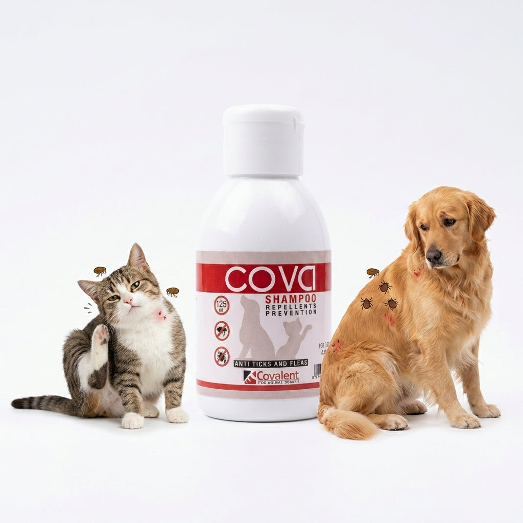COVA Repellent & Prevention Shampoo for Dogs & Cats – Anti Ticks & Fleas