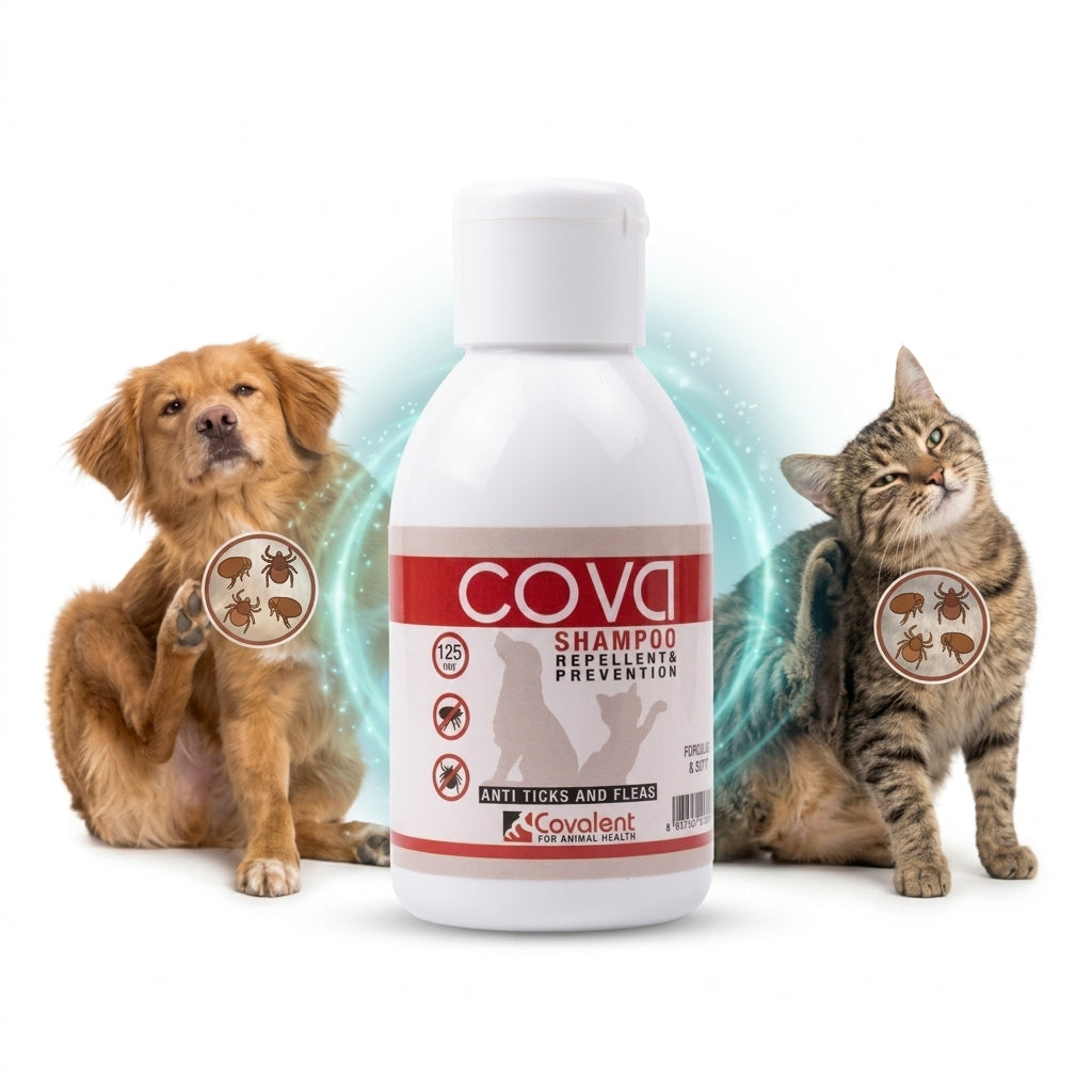 COVA Repellent & Prevention Shampoo for Dogs & Cats – Anti Ticks & Fleas