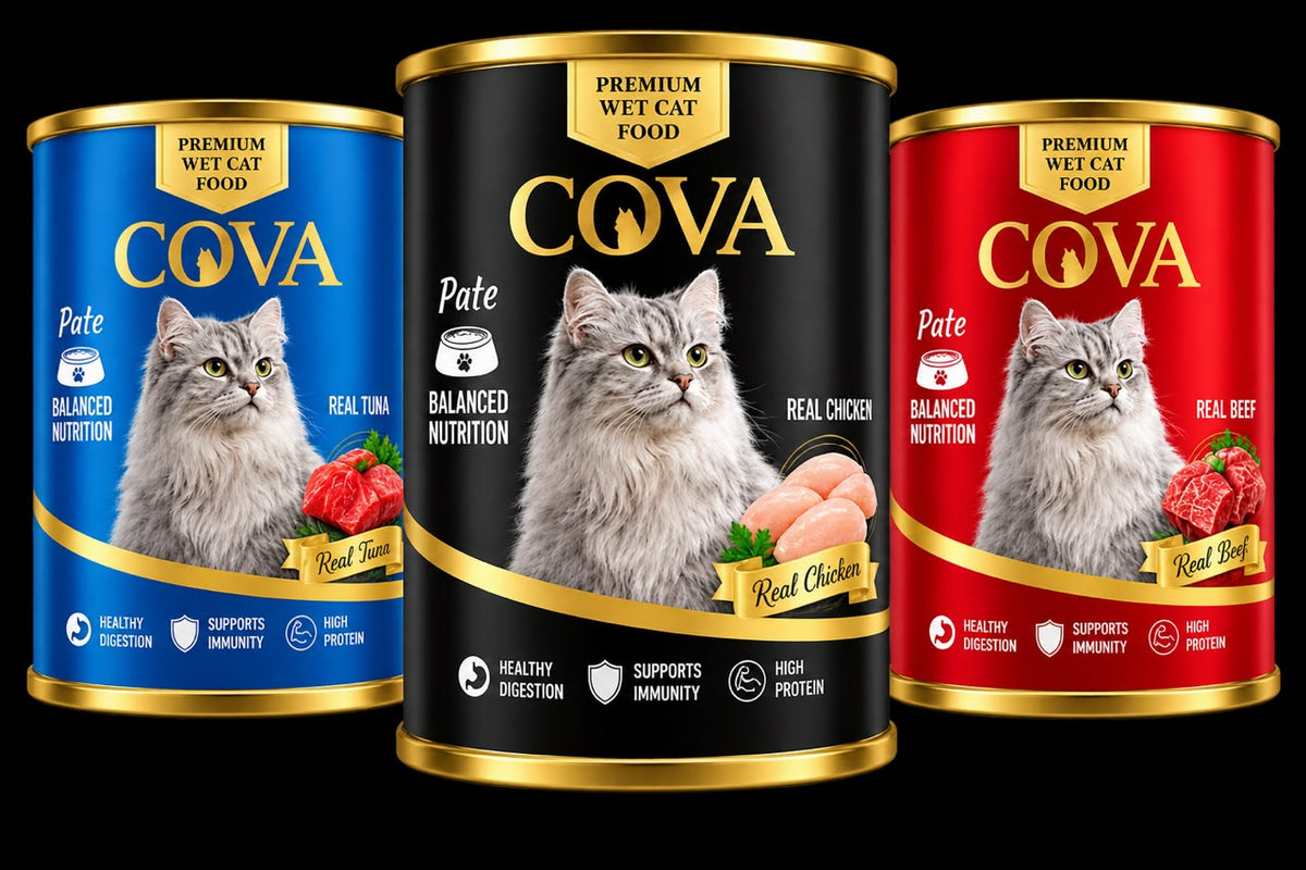 COVA Premium Wet Cat Food – Pâté with Real Tuna – 400g Can
