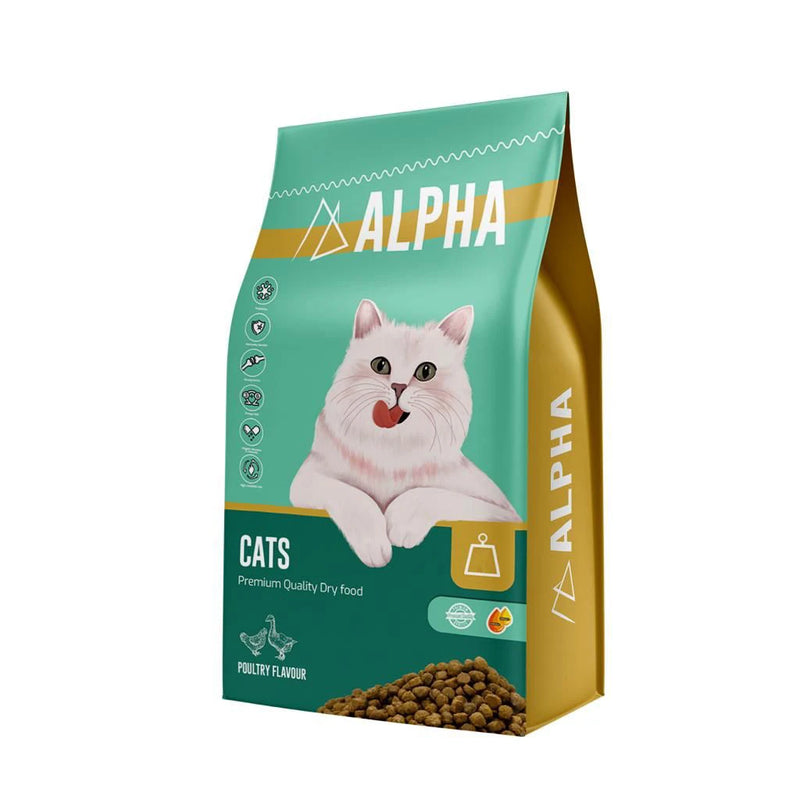 ALPHA Cats Premium Dry Cat Food – Poultry Flavour – 1 kg